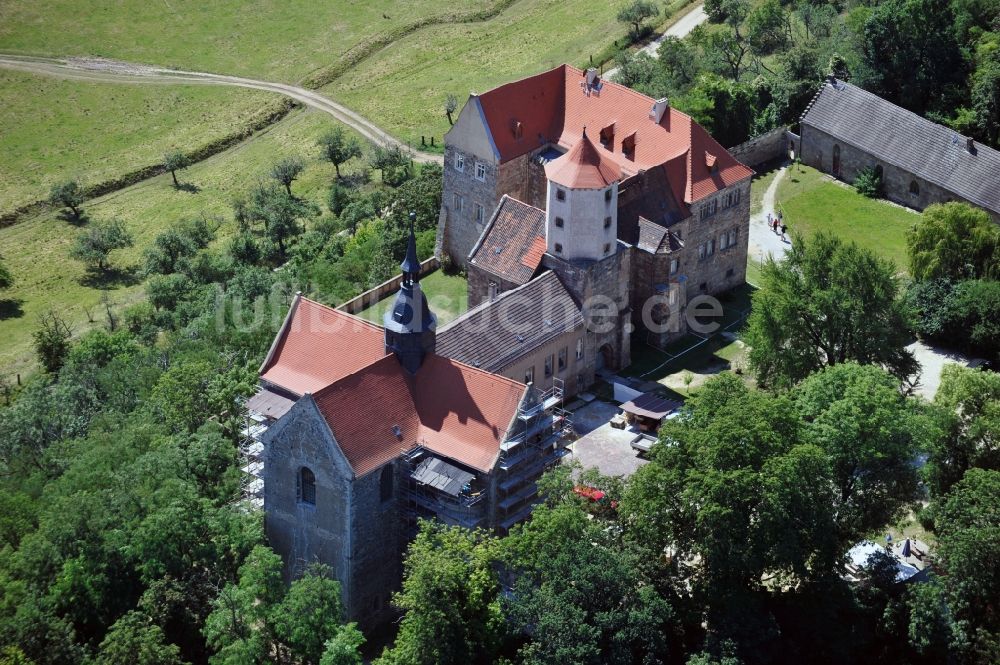 Luftaufnahme Goseck - Schloß Goseck in Goseck im Burgenlandkreis im Bundesland Sachsen-Anhalt