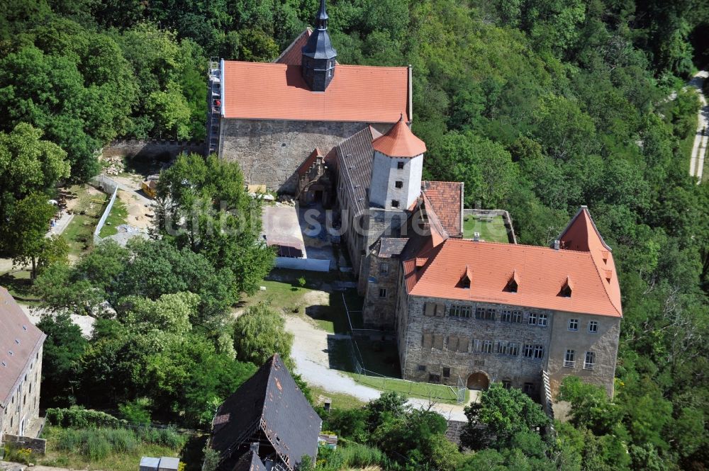 Goseck aus der Vogelperspektive: Schloß Goseck in Goseck im Burgenlandkreis im Bundesland Sachsen-Anhalt