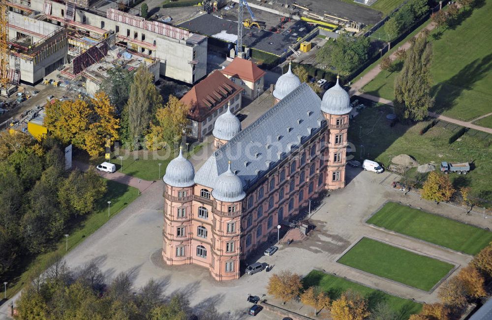 Karlsruh von oben - Schloss Gottesau Karlsruhe