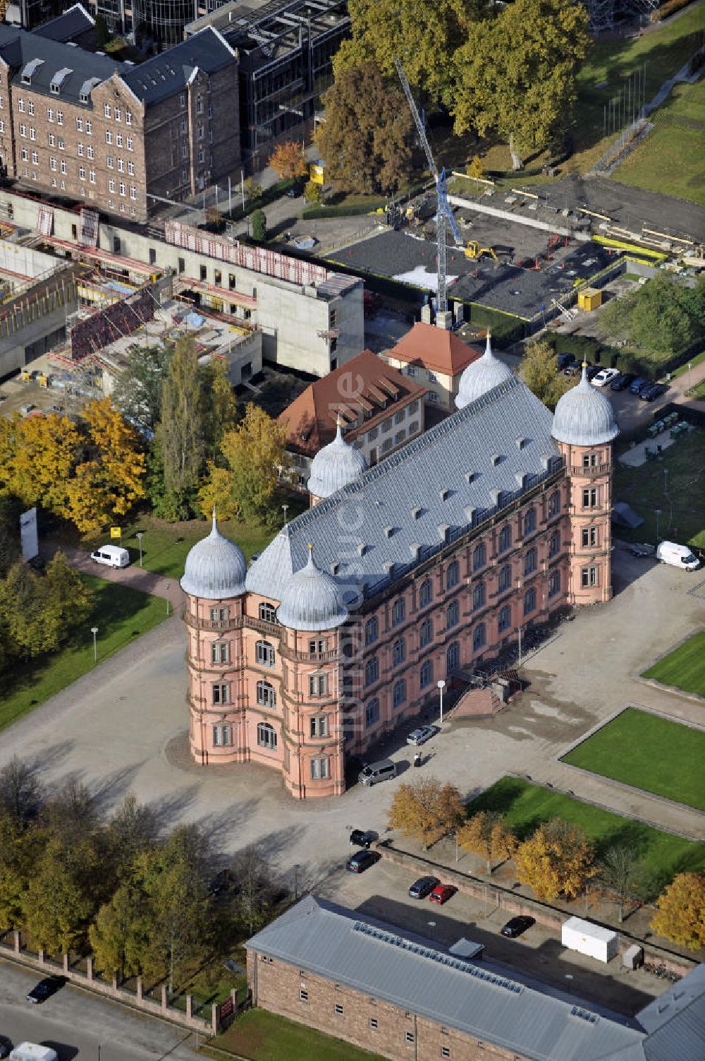 Luftbild Karlsruh - Schloss Gottesau Karlsruhe