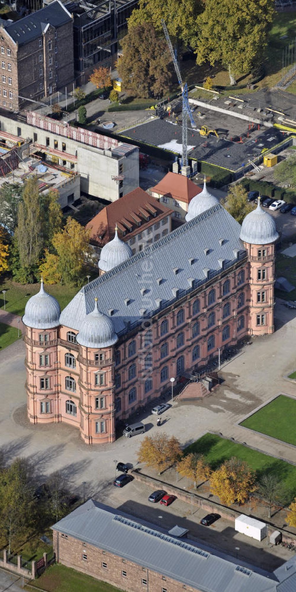 Luftaufnahme Karlsruh - Schloss Gottesau Karlsruhe