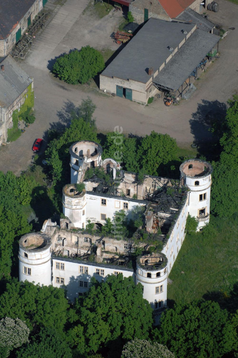 Groß Germersleben von oben - Schloss Groß Germersleben in Sachsen-Anhalt