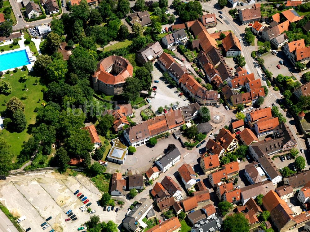 Luftbild Sachsenheim - Schloss Großsachsenheim in Sachsenheim im Bundesland Baden-Württemberg