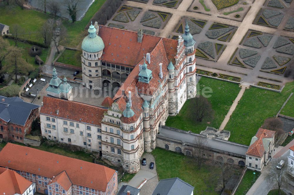 Güstrow aus der Vogelperspektive: Schloss Güstrow, es gilt als eines der bedeutendsten Renaissancebauwerke Norddeutschlands