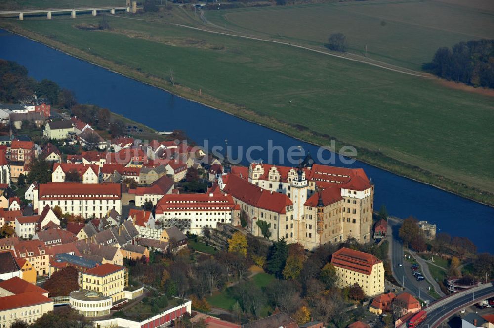 Luftbild Torgau - Schloss Hartenfels in Torgau an der Elbe