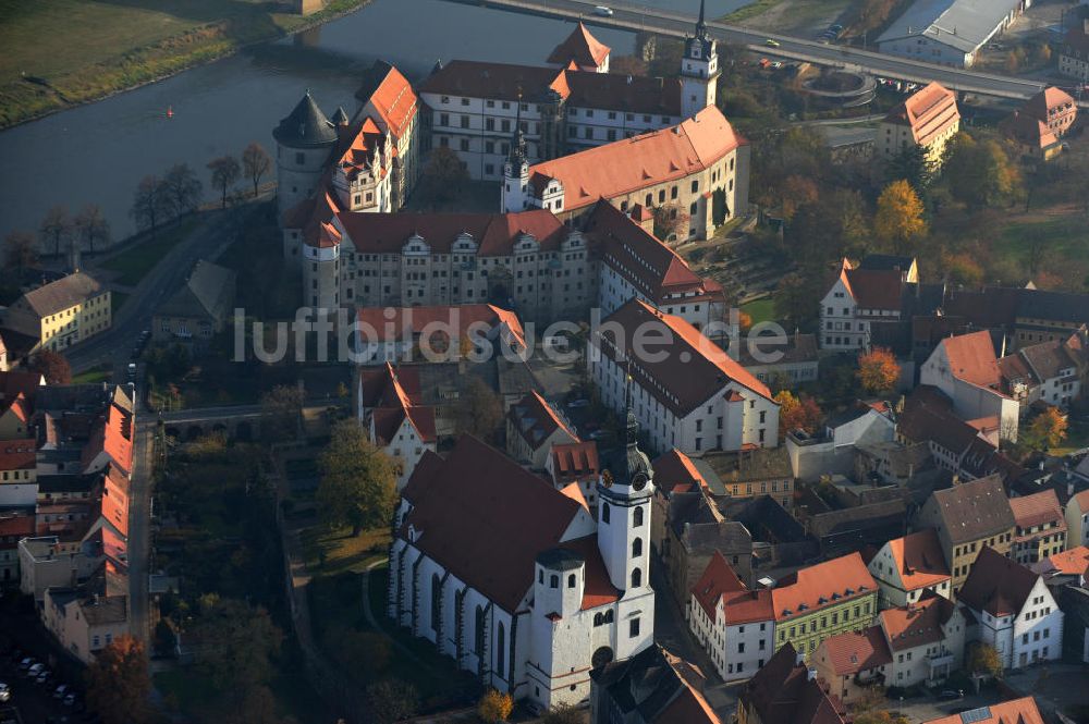 Luftbild Torgau - Schloss Hartenfels in Torgau an der Elbe