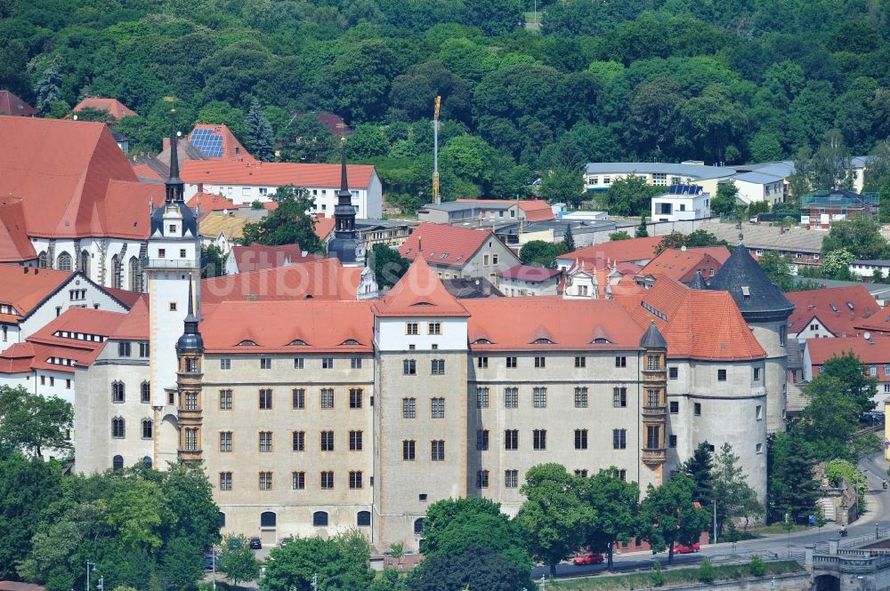 Luftbild Torgau - Schloss Hartenfels in Torgau an der Elbe