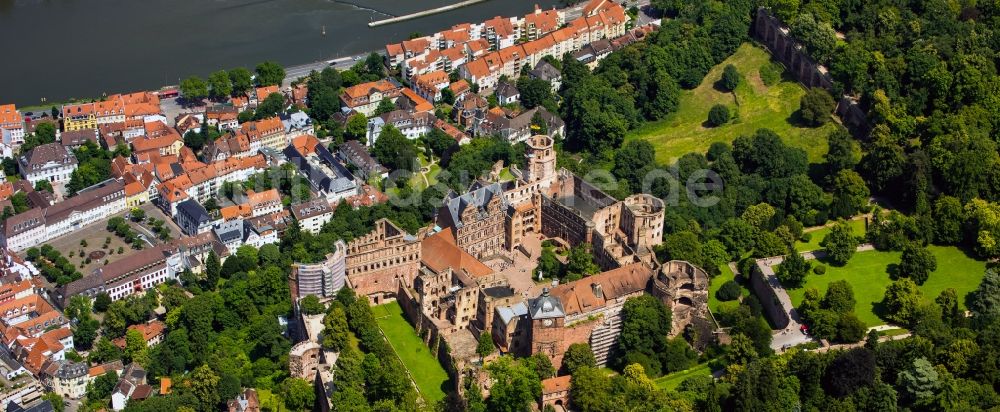 Luftbild Heidelberg - Schloss Heidelberg in Heidelberg im Bundesland Baden-Württemberg