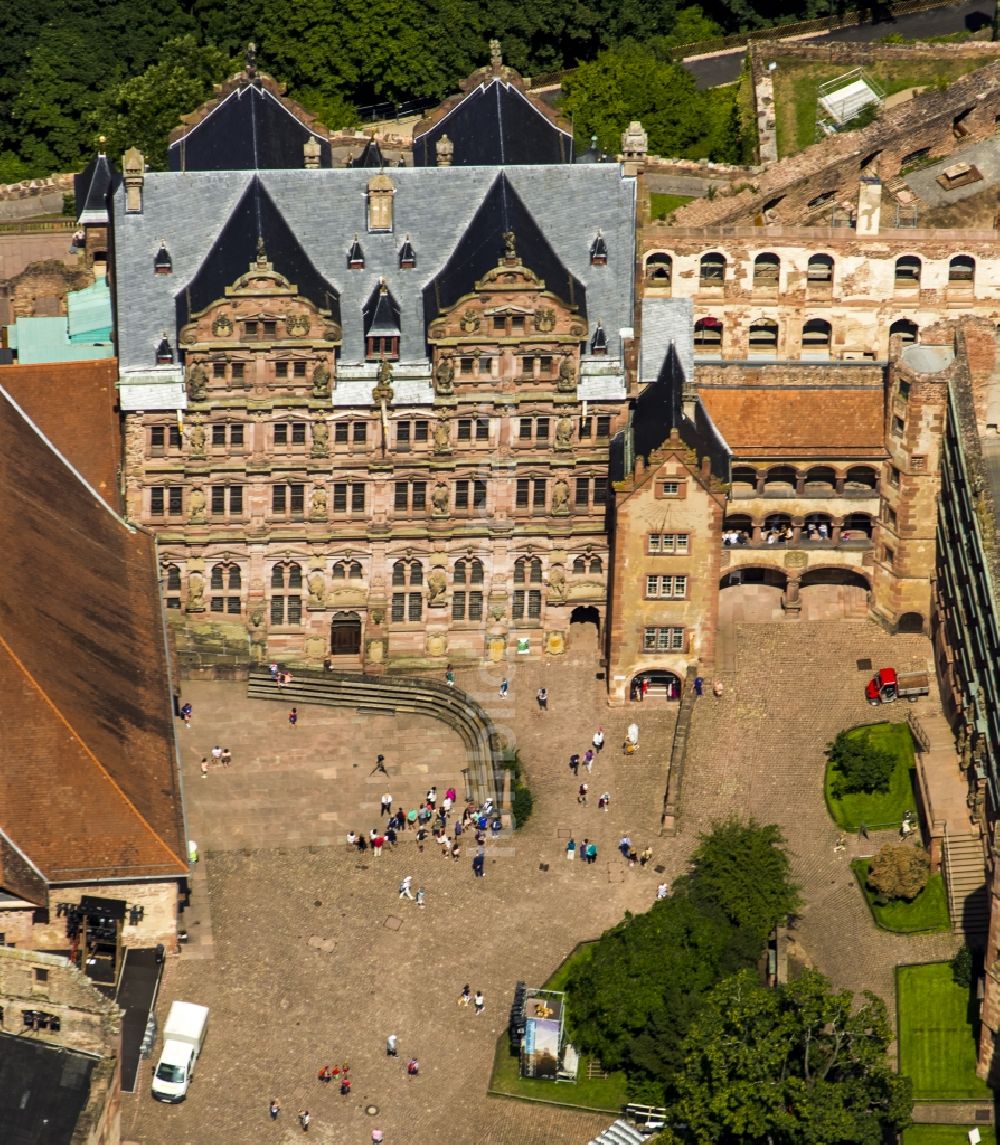 Luftbild Heidelberg - Schloss Heidelberg in Heidelberg im Bundesland Baden-Württemberg