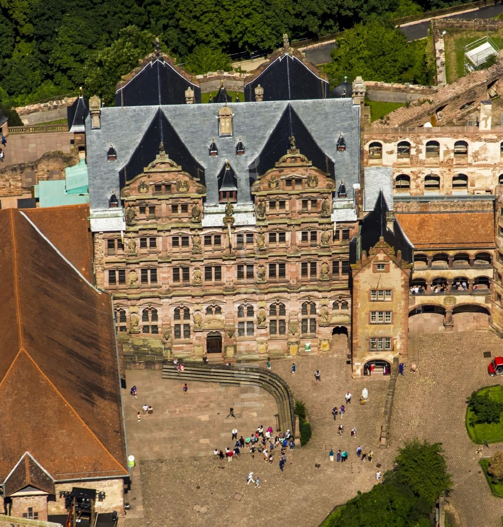 Luftaufnahme Heidelberg - Schloss Heidelberg in Heidelberg im Bundesland Baden-Württemberg