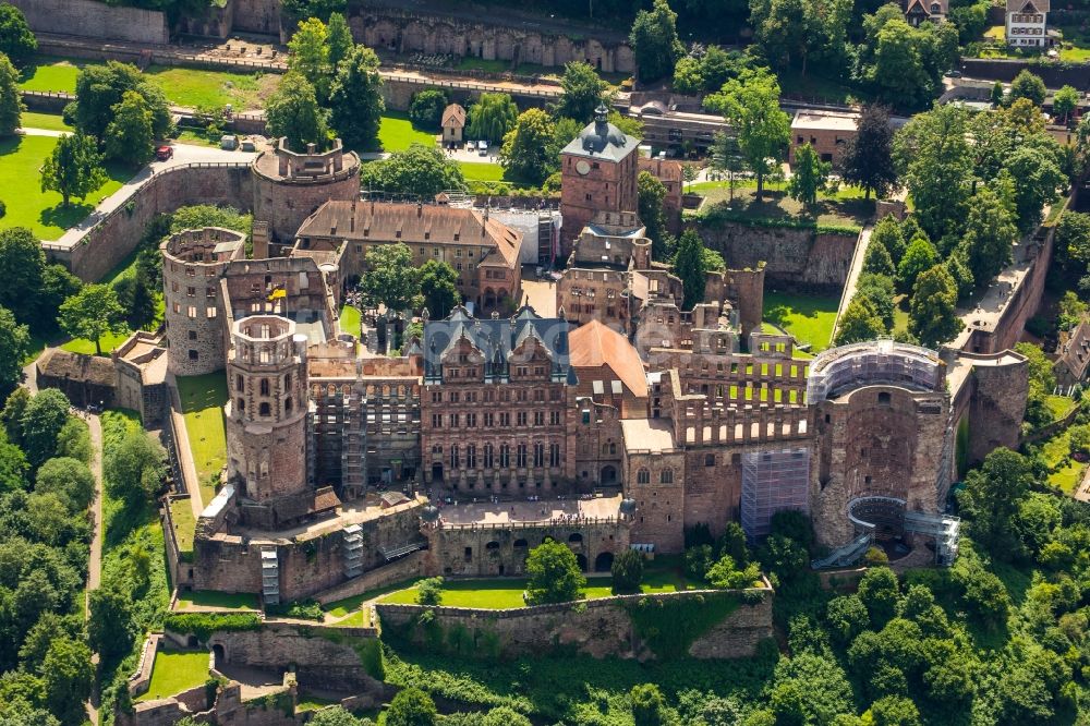 Luftbild Heidelberg - Schloss Heidelberg in Heidelberg im Bundesland Baden-Württemberg