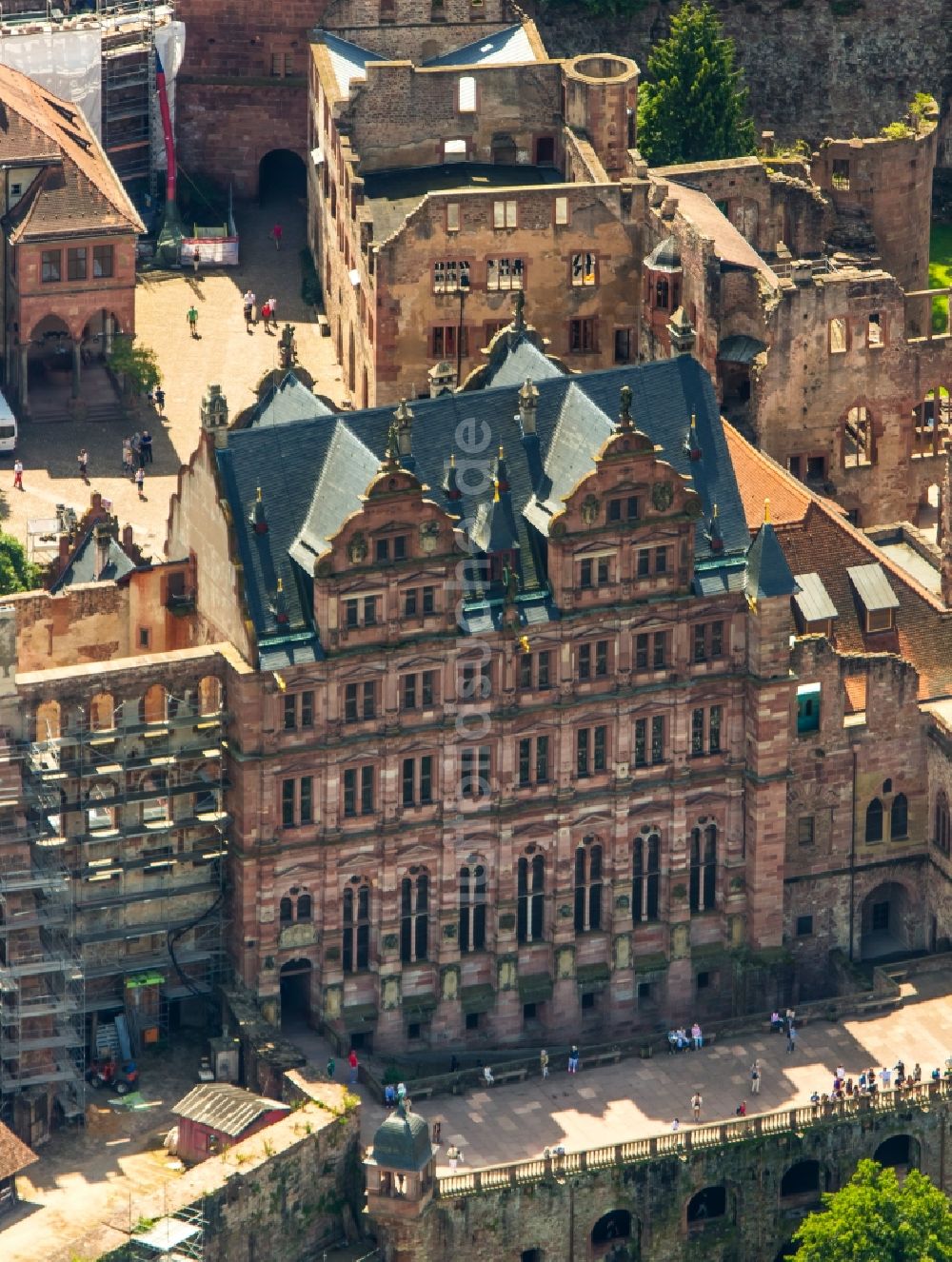 Luftbild Heidelberg - Schloss Heidelberg in Heidelberg im Bundesland Baden-Württemberg