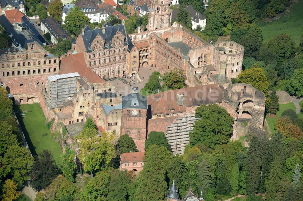 Luftbild Heidelberg - Schloss Heidelberg in Heidelberg im Bundesland Baden-Württemberg