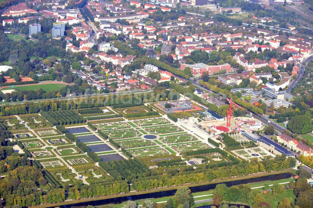 Hannover von oben - Schloss Herrenhausen Hannover