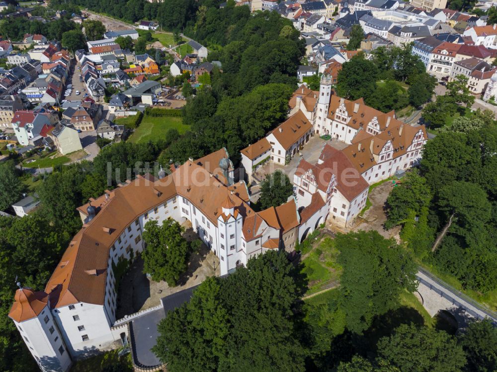 Glauchau aus der Vogelperspektive: Schloss Hinterglauchau in Glauchau im Bundesland Sachsen, Deutschland