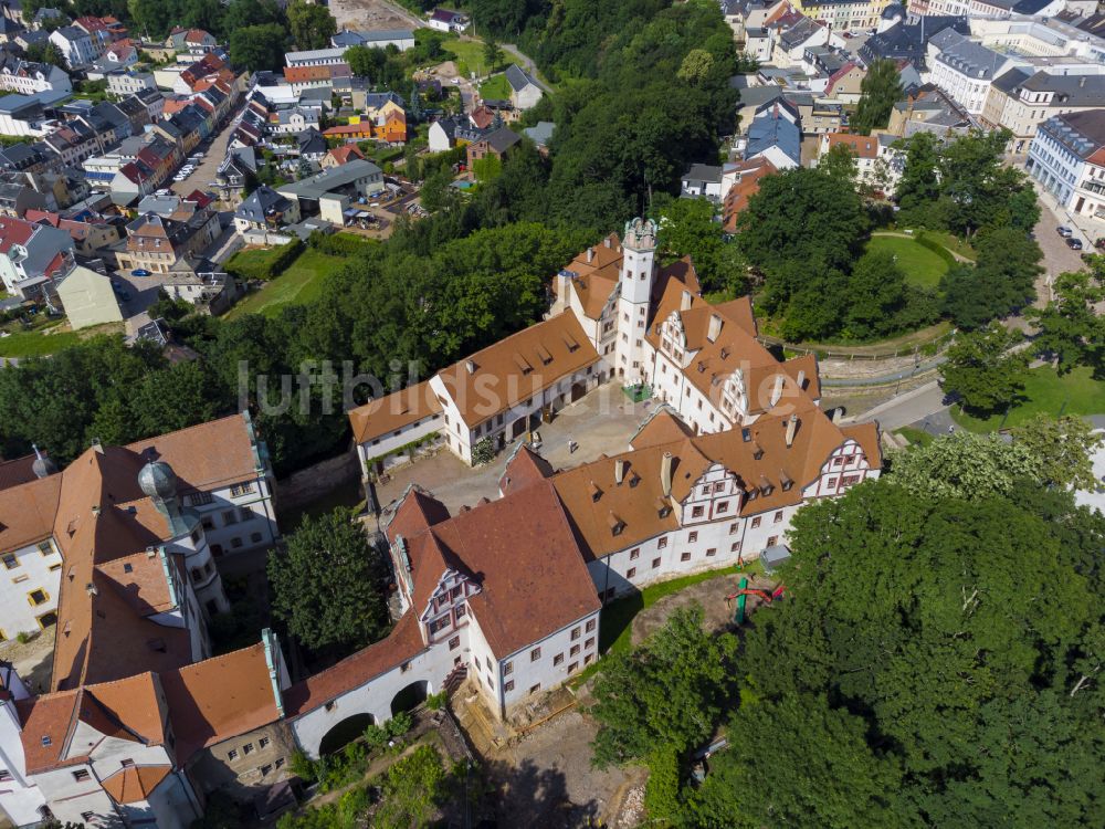 Luftbild Glauchau - Schloss Hinterglauchau in Glauchau im Bundesland Sachsen, Deutschland