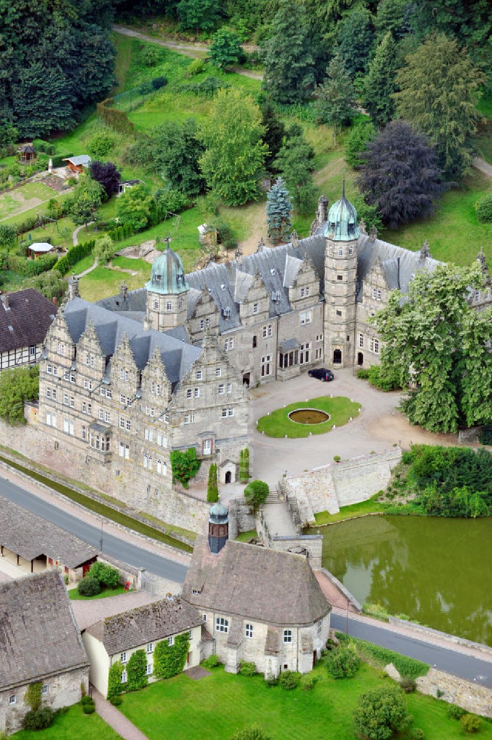 Luftbild Emmerthal - Schloss Hämelschenburg in Emmerthal / Niedersachsen