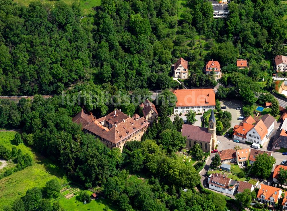 Luftaufnahme Remseck am Neckar - Schloss Hochberg in Remseck am Neckar im Bundesland Baden-Württemberg