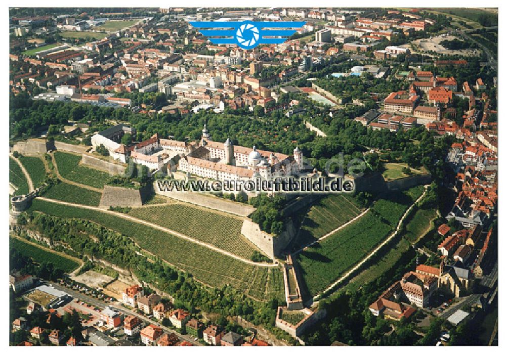 Luftbild Würzburg / Bayern - Schloss und Hofgarten Veitshöchheim