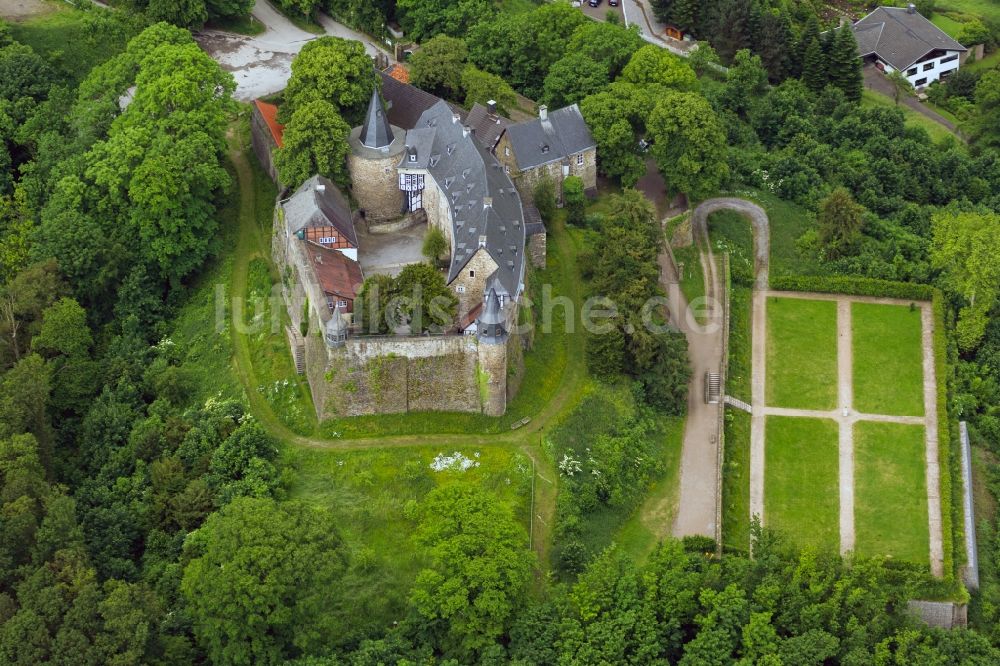 Hagen von oben - Schloss Hohenlimburg in Hagen im Bundesland Nordrhein-Westfalen