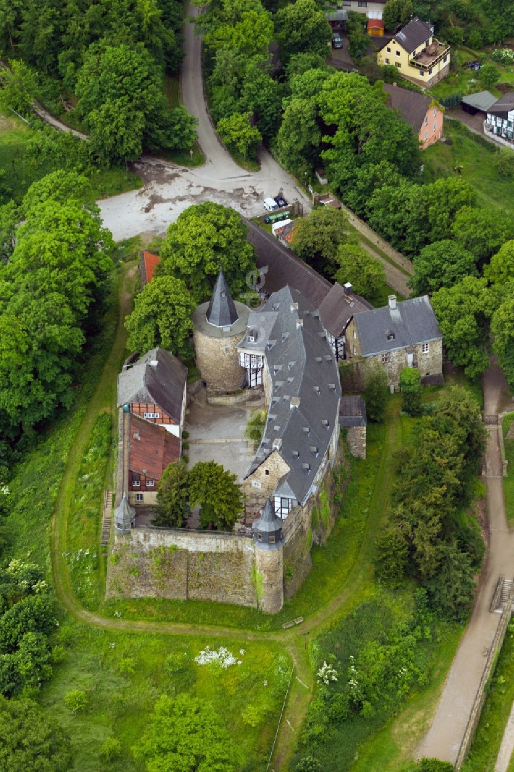 Hagen aus der Vogelperspektive: Schloss Hohenlimburg in Hagen im Bundesland Nordrhein-Westfalen