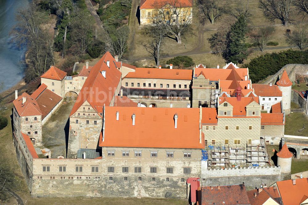 Horsovsky Tyn / Bischofteinitz von oben - Schloss Horsovsky Tyn / Bischofteinitz