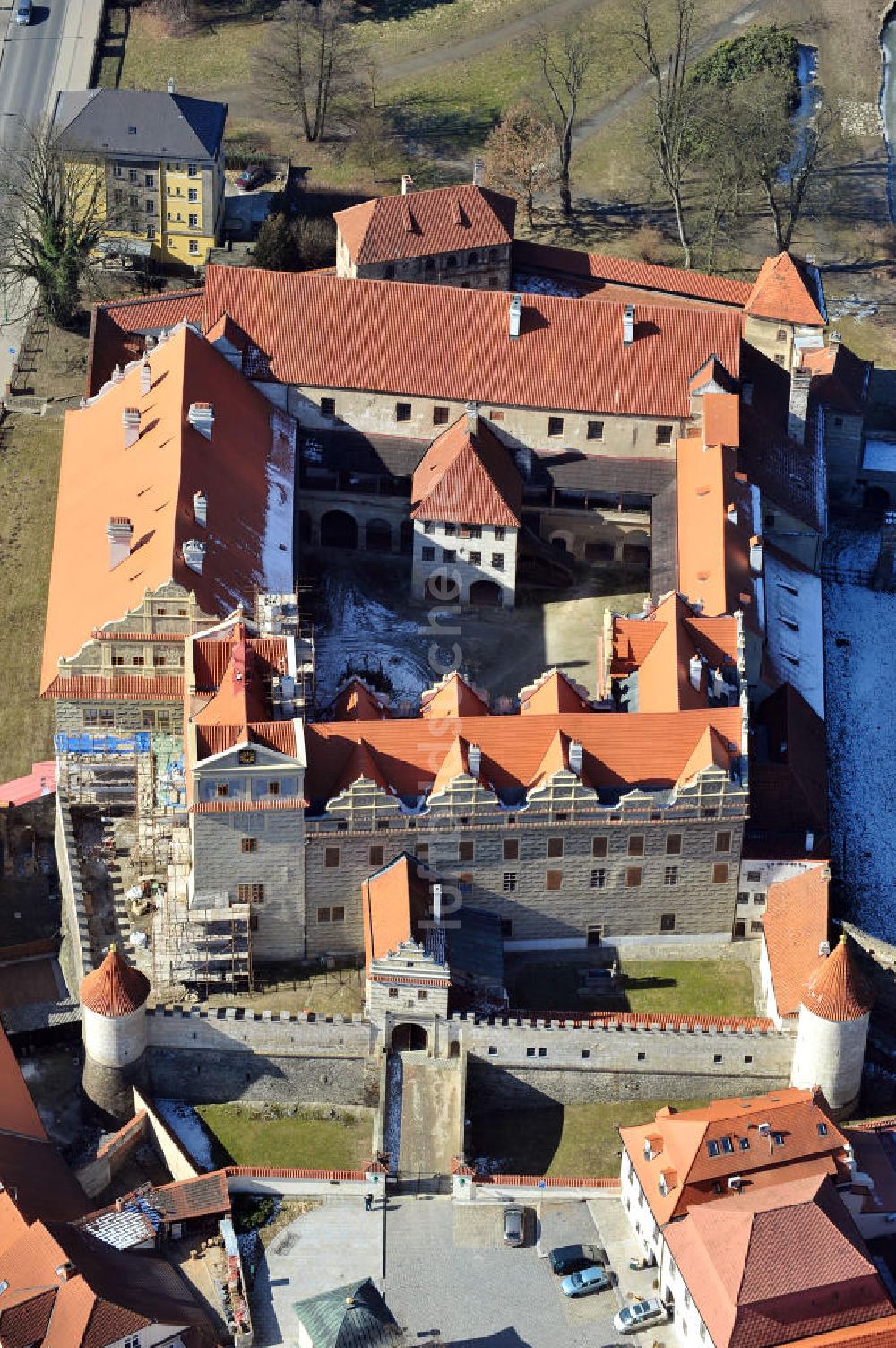 Luftaufnahme Horsovsky Tyn / Bischofteinitz - Schloss Horsovsky Tyn / Bischofteinitz