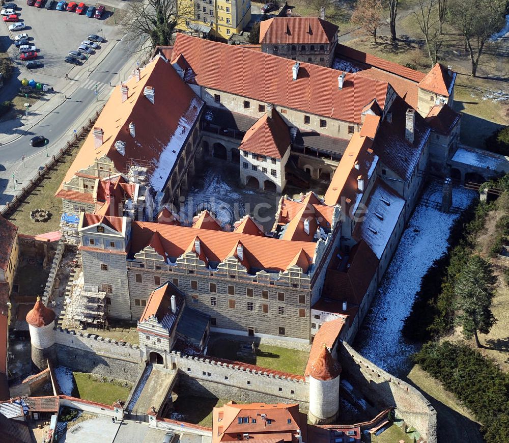 Horsovsky Tyn / Bischofteinitz von oben - Schloss Horsovsky Tyn / Bischofteinitz