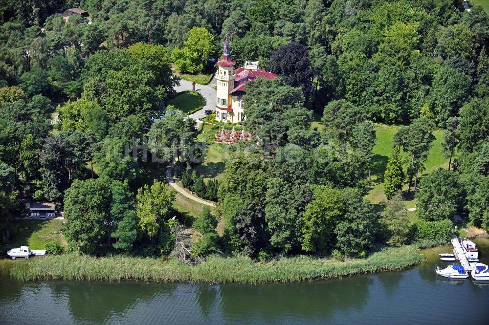 Luftbild Storkow - Schloss Hubertushöhe bei Storkow