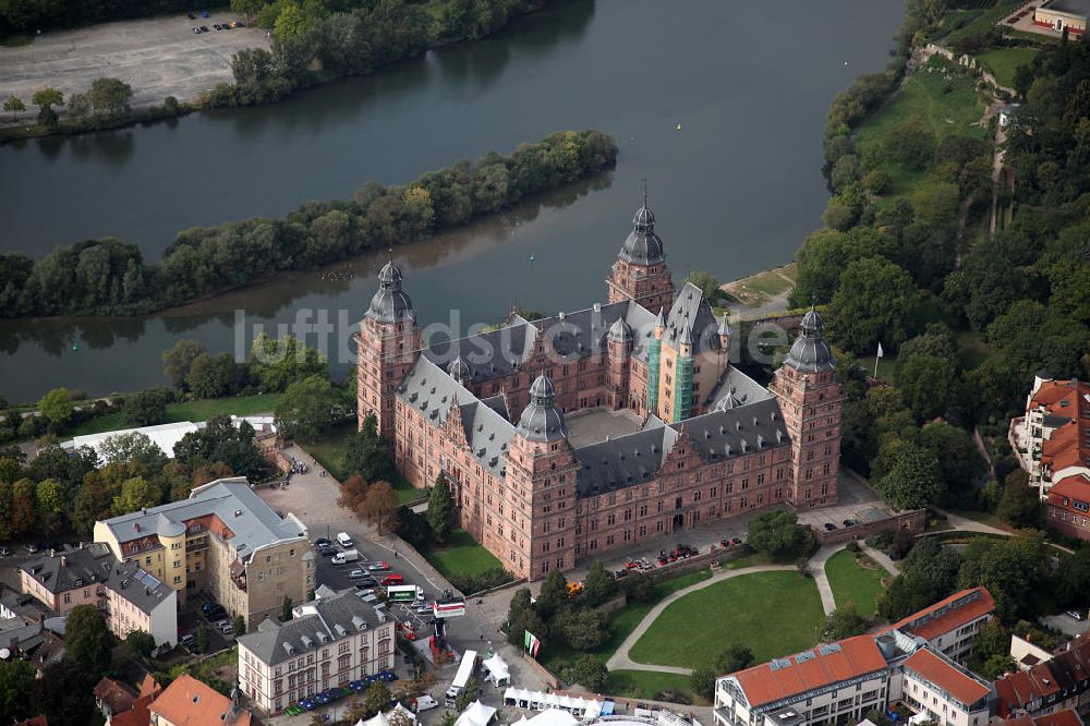 Luftaufnahme Aschaffenburg - Schloss Johannisburg in Aschaffenburg