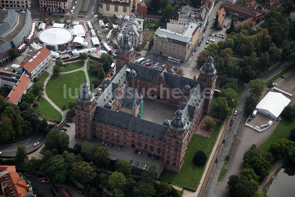 Luftaufnahme Aschaffenburg - Schloss Johannisburg in Aschaffenburg