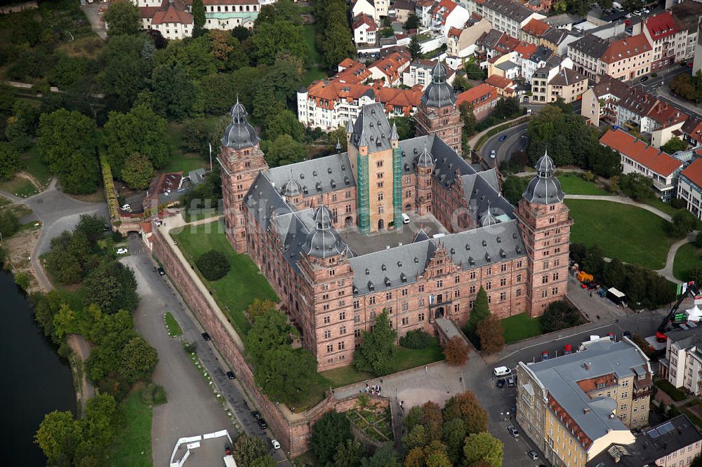 Luftaufnahme Aschaffenburg - Schloss Johannisburg in Aschaffenburg