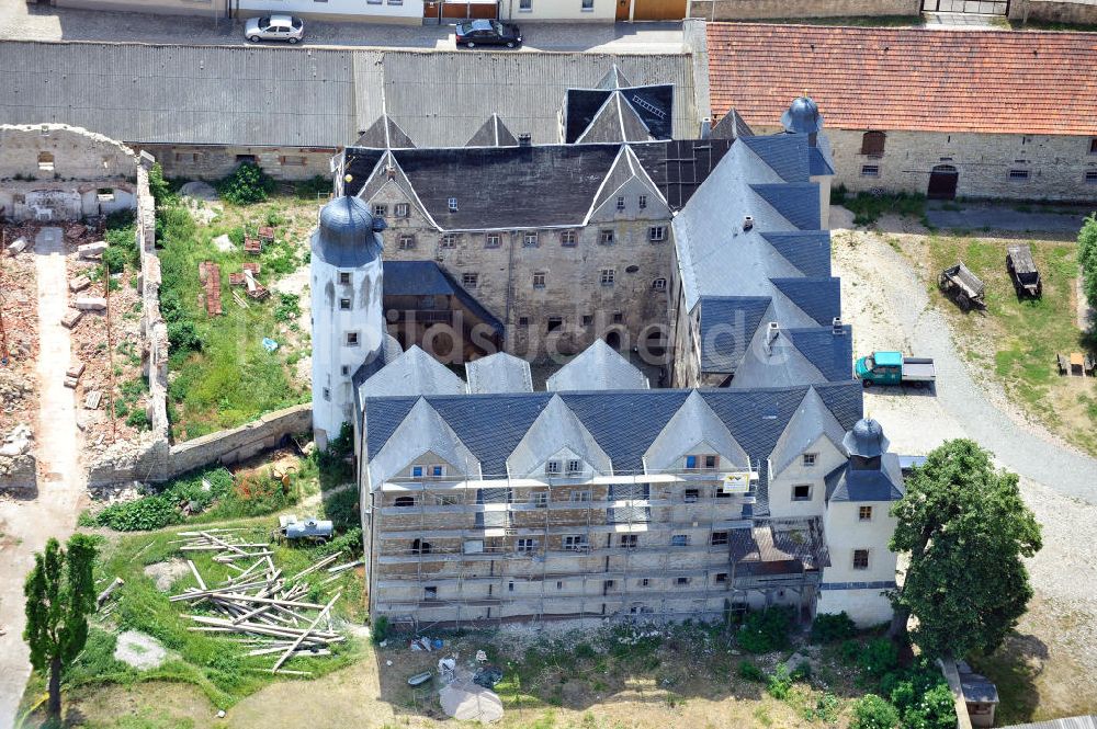 Kannawurf von oben - Schloss Kannawurf - Künstlerhaus Thüringen