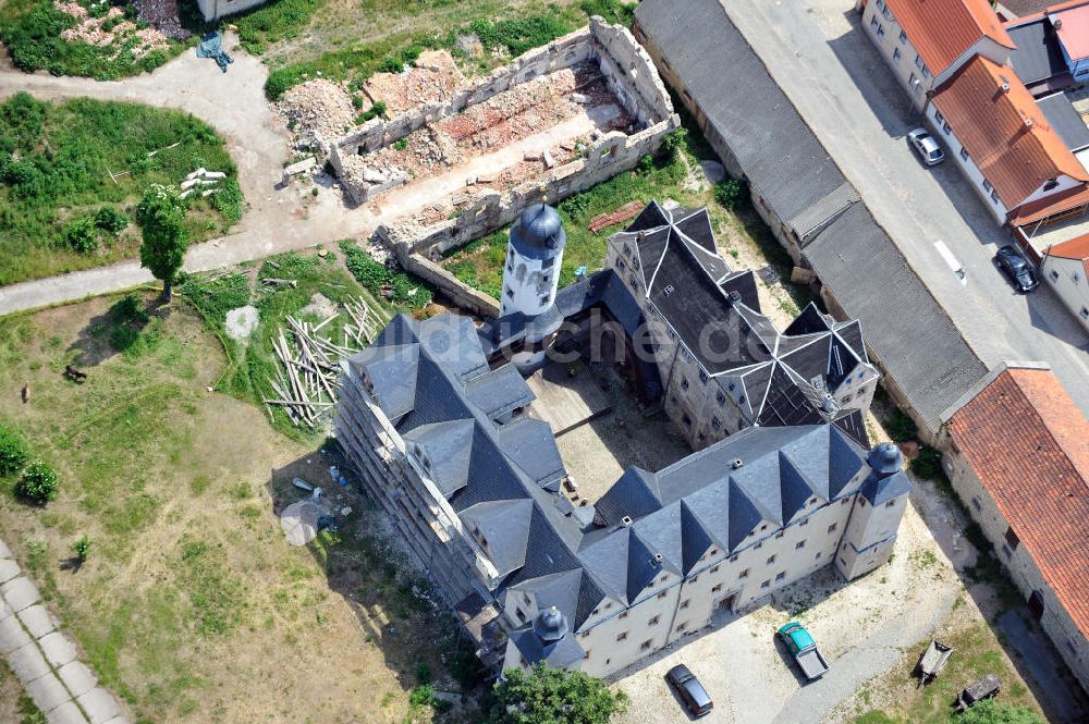 Kannawurf aus der Vogelperspektive: Schloss Kannawurf - Künstlerhaus Thüringen