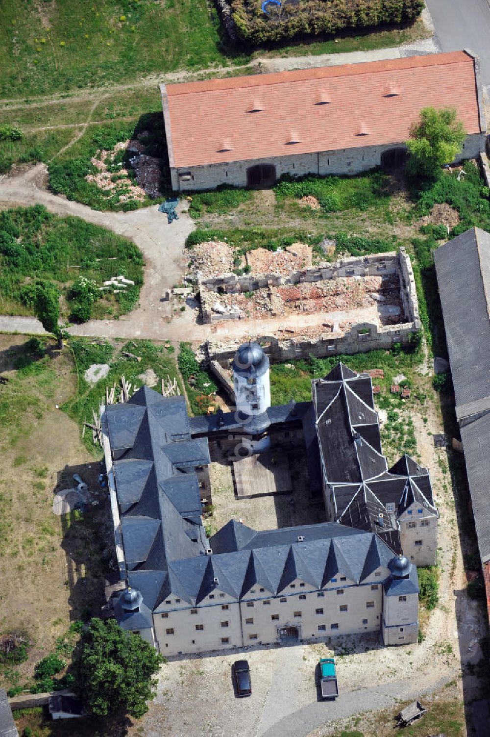 Luftaufnahme Kannawurf - Schloss Kannawurf - Künstlerhaus Thüringen