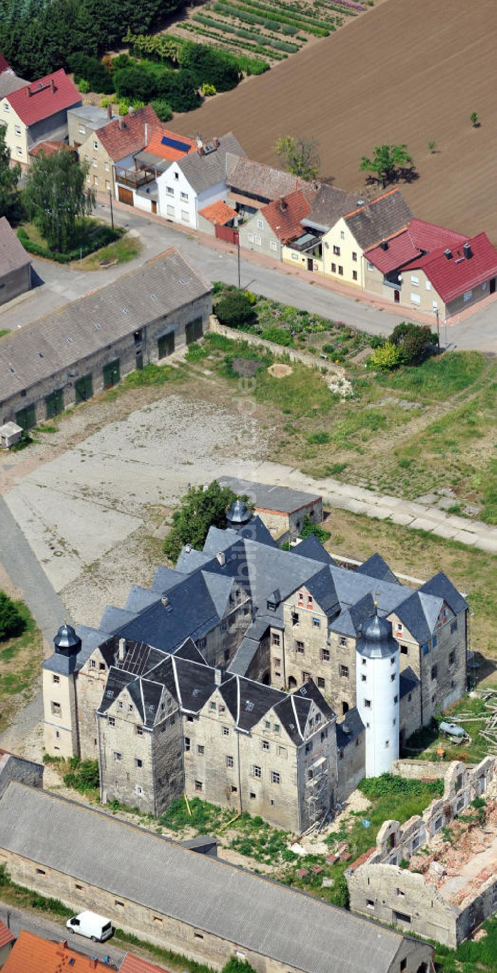 Luftbild Kannawurf - Schloss Kannawurf - Künstlerhaus Thüringen