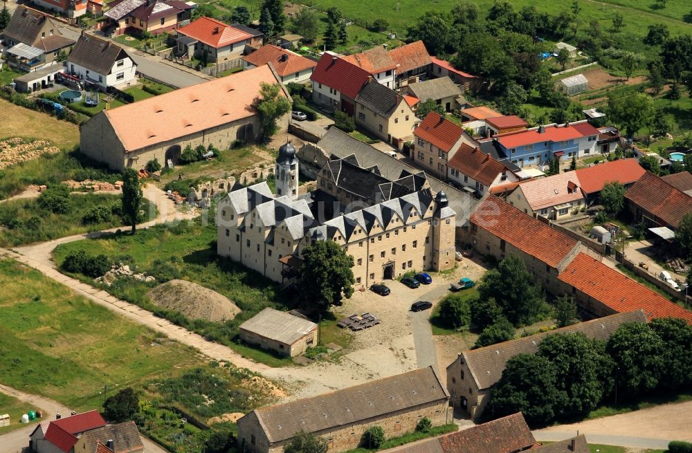 Kannawurf aus der Vogelperspektive: Schloss Kannawurf im Bundesland Thüringen