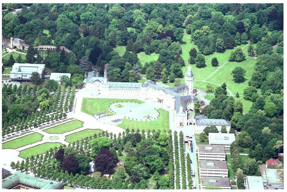 Karlsruhe von oben - Schloß Karlsruhe