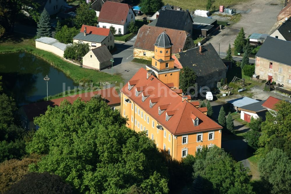 Kühnitzsch von oben - Schloss Kühnitzsch in Kühnitzsch im Bundesland Sachsen