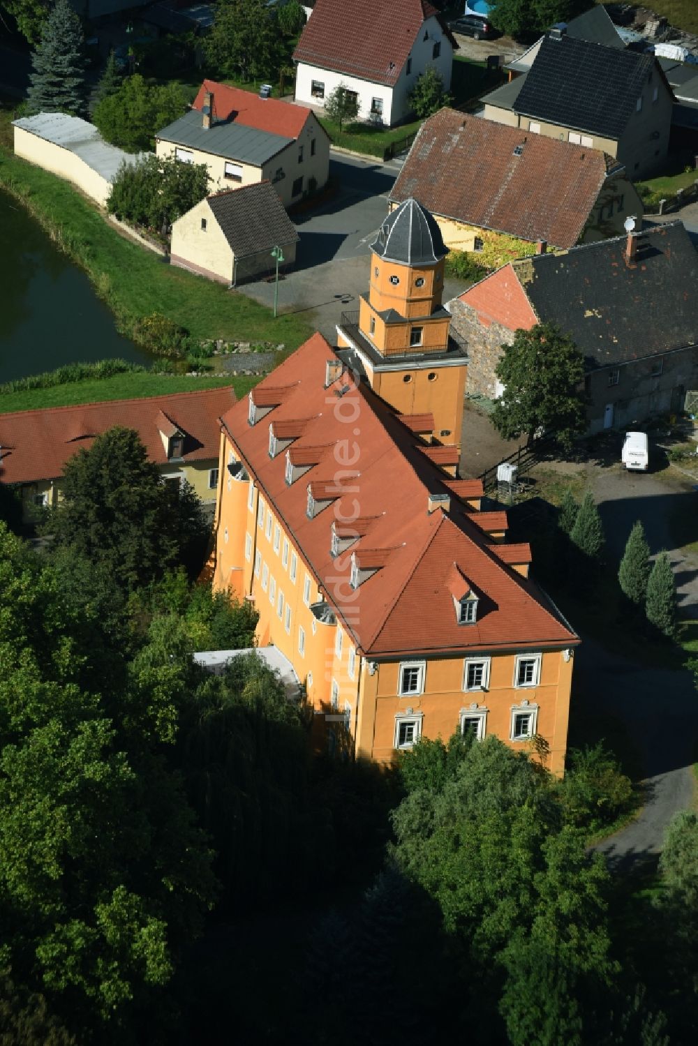 Luftbild Kühnitzsch - Schloss Kühnitzsch in Kühnitzsch im Bundesland Sachsen