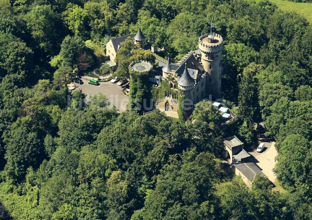 Meiningen aus der Vogelperspektive: Schloss Landsberg in Meiningen im Bundesland Thüringen