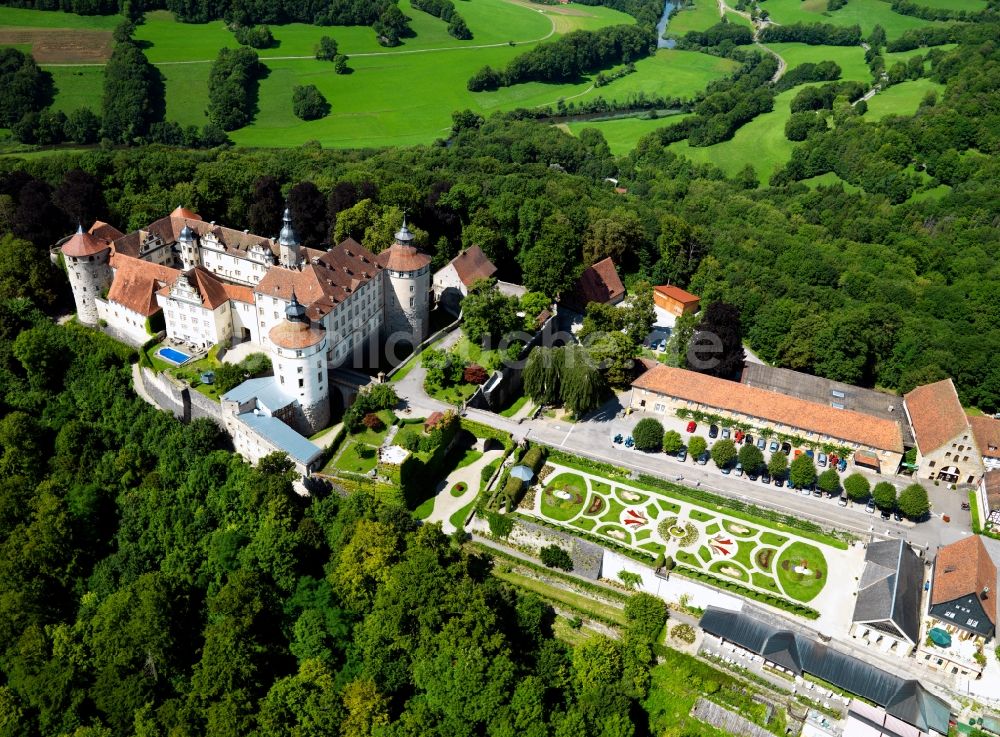 Luftaufnahme Langenburg - Schloss Langenburg in Langenburg im Bundesland Baden-Württemberg