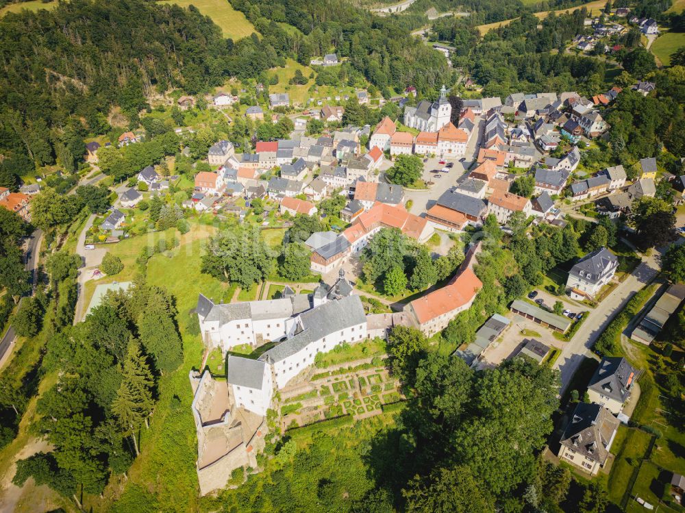 Altenberg aus der Vogelperspektive: Schloss Lauenstein in Altenberg im Bundesland Sachsen, Deutschland