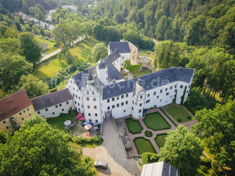 Luftaufnahme Altenberg - Schloss Lauenstein in Altenberg im Bundesland Sachsen, Deutschland