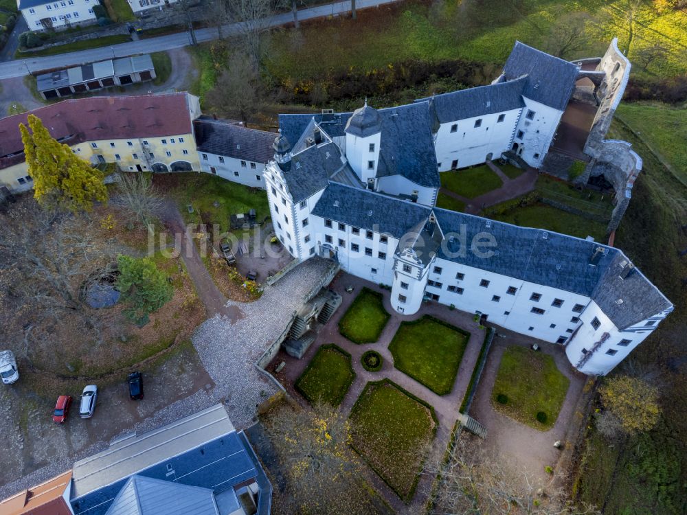 Altenberg aus der Vogelperspektive: Schloss Lauenstein in Altenberg im Bundesland Sachsen, Deutschland