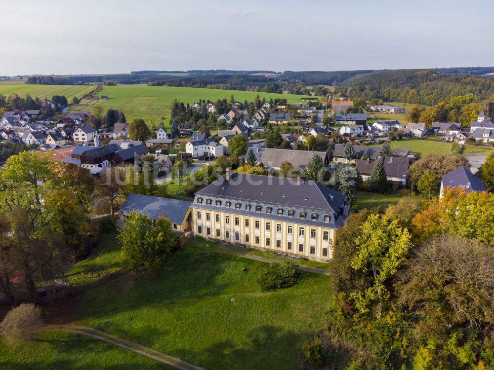 Luftaufnahme Rosenbach - Schloss Leubnitz in Rosenbach im Bundesland Sachsen, Deutschland