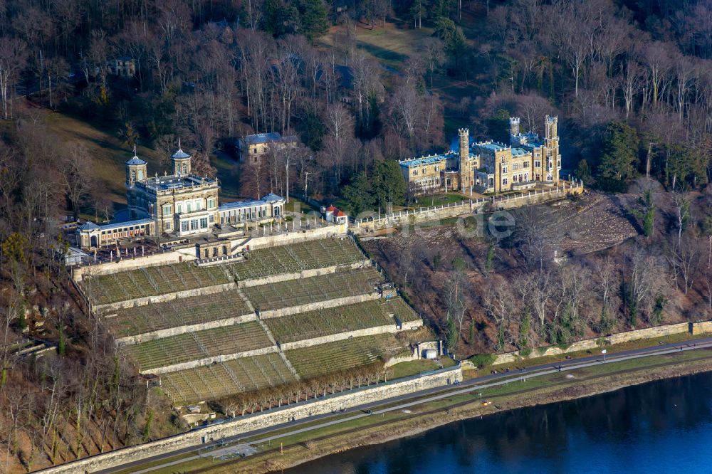 Dresden aus der Vogelperspektive: Schloß Lingnerschloss in Dresden im Bundesland Sachsen, Deutschland