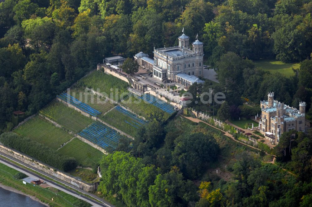 Luftaufnahme Dresden - Schloß Lingnerschloss in Dresden im Bundesland Sachsen, Deutschland