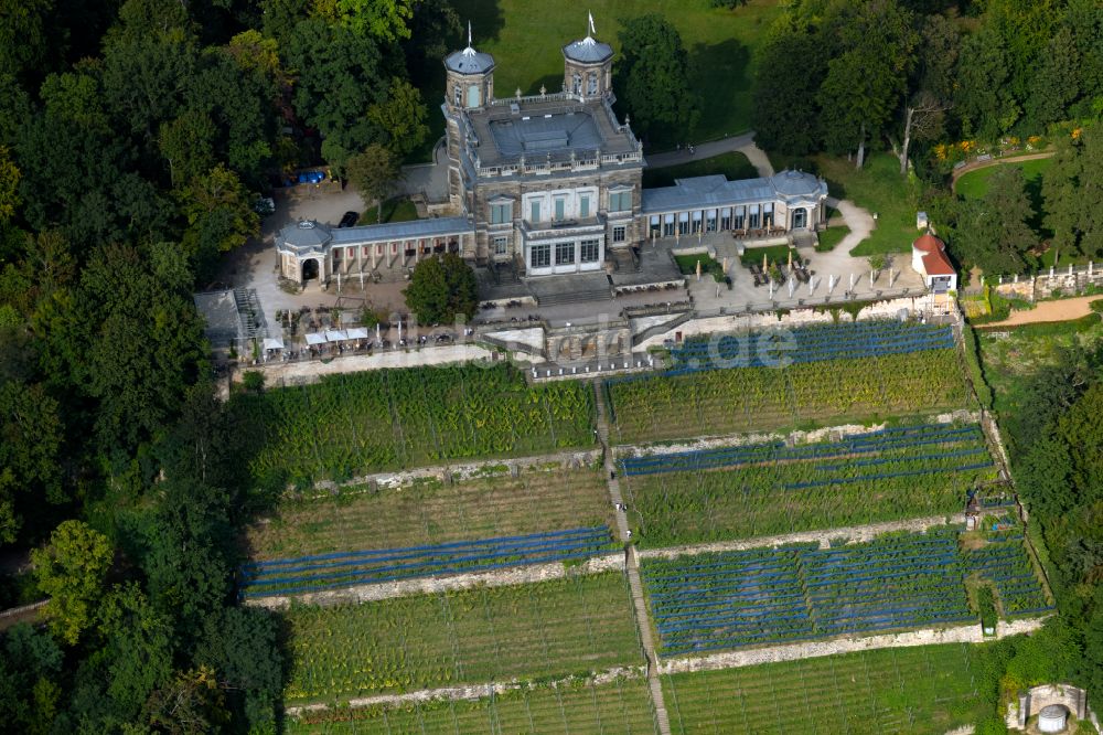 Dresden von oben - Schloß Lingnerschloss in Dresden im Bundesland Sachsen, Deutschland