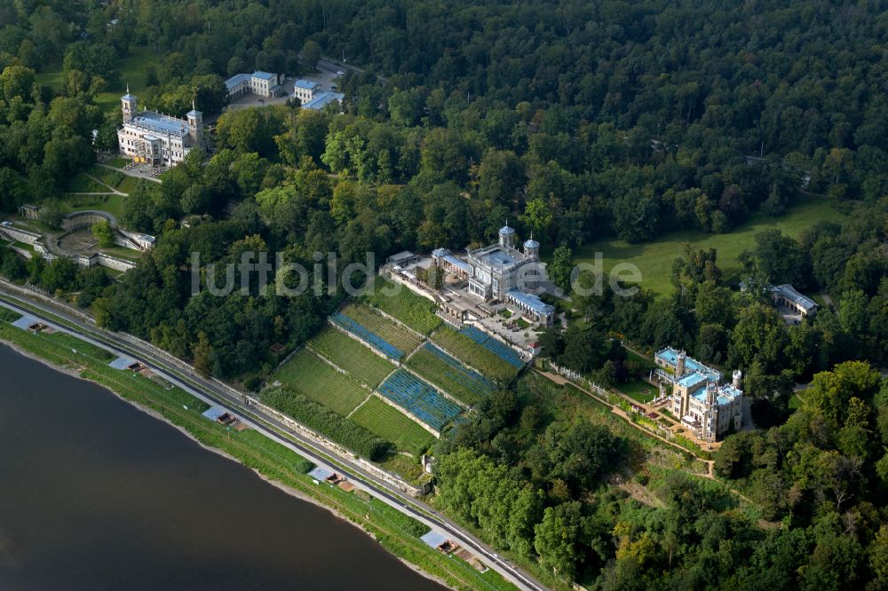 Luftbild Dresden - Schloß Lingnerschloss in Dresden im Bundesland Sachsen, Deutschland